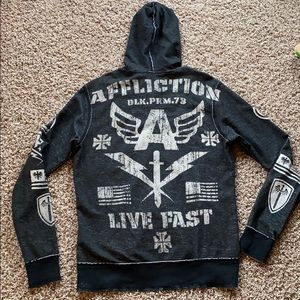 Affliction Reversible ZipUp Hoodie